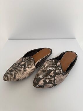 Universal Thread Snake Print Slip-On Mules, Size 8